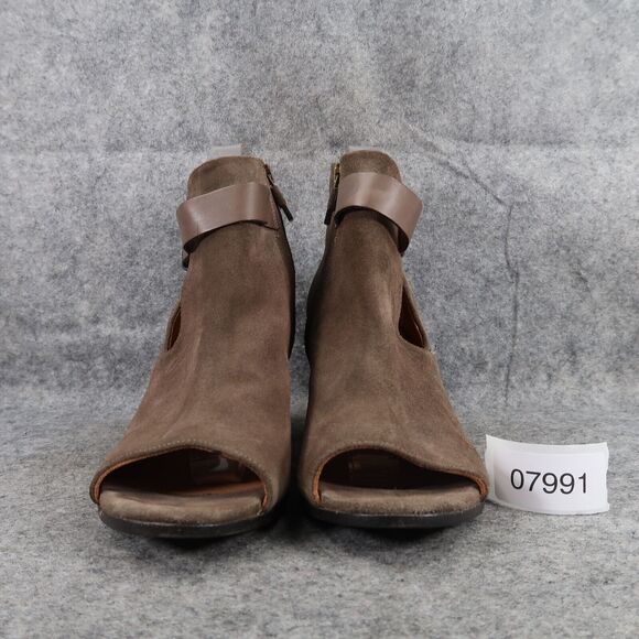 Alberto Fermani Shoes Womens 39 Booties Fashion Leather Cutout Open Toe Brown - Picture 3 of 16